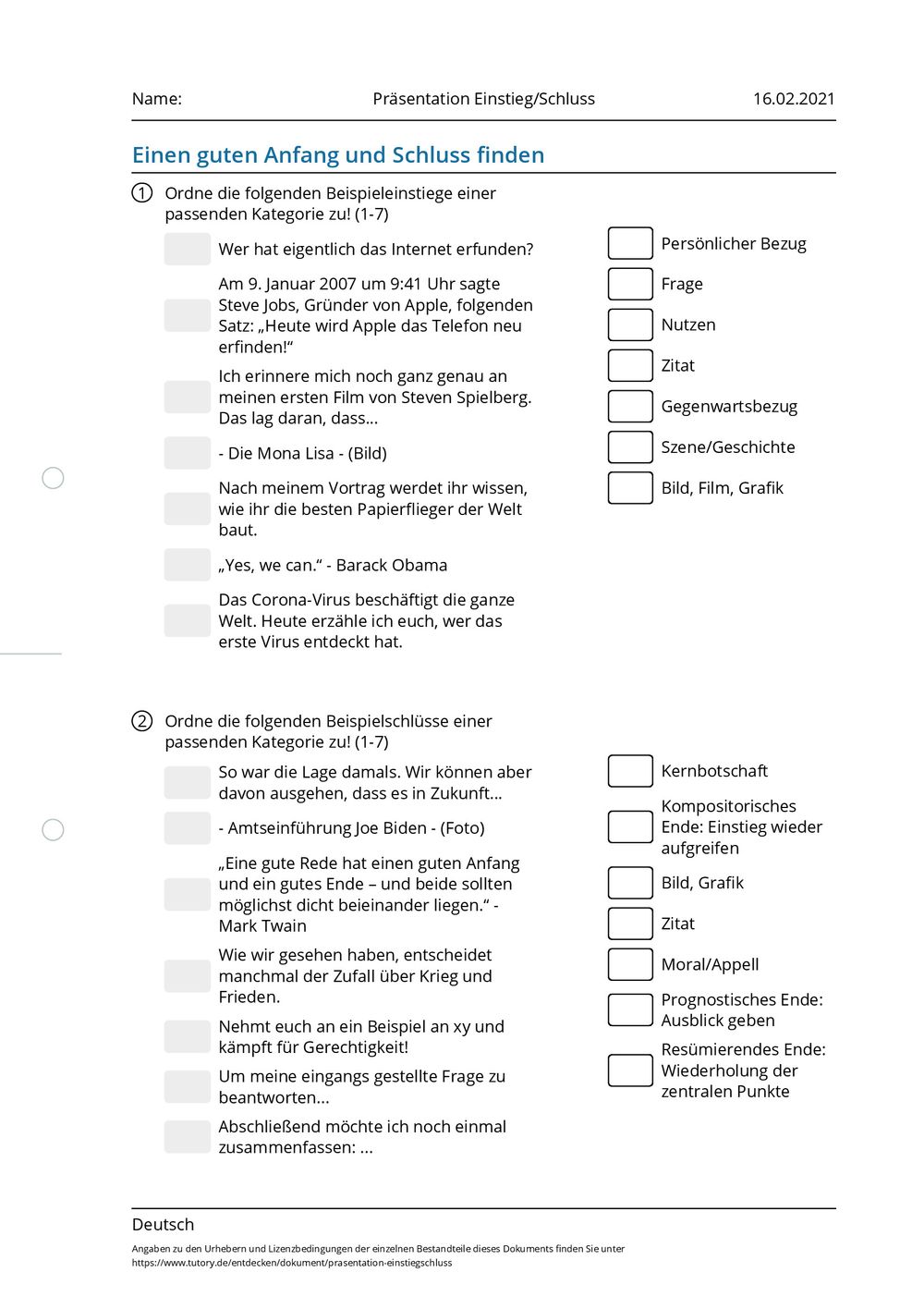 einstieg essay deutsch