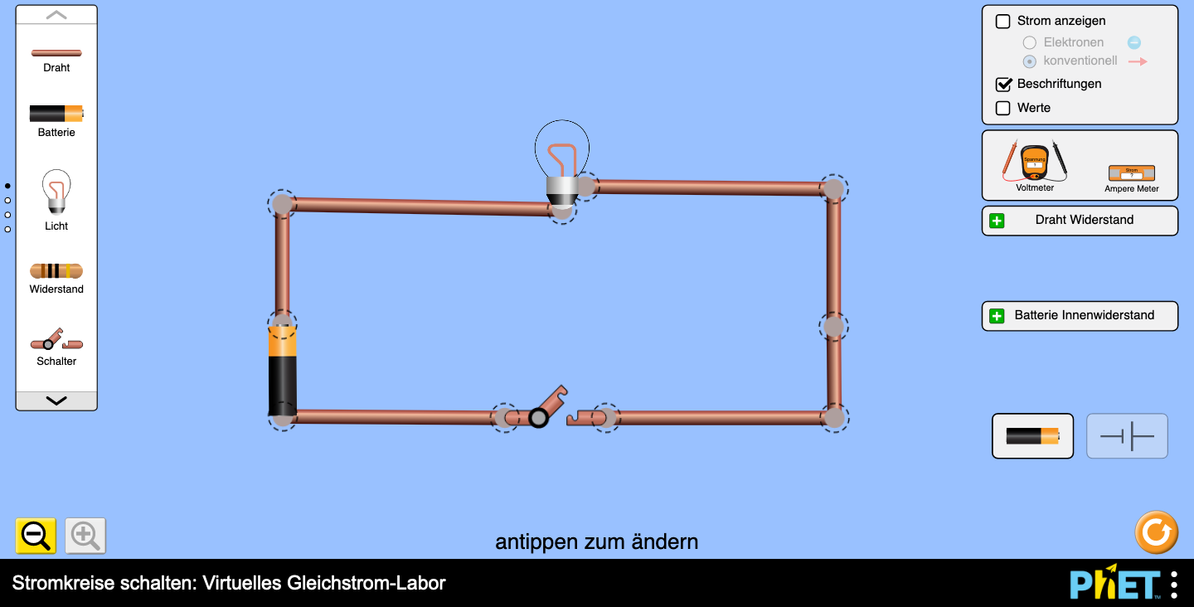 Arbeitsblatt - Elektrische Schaltungen - Naturwissenschaft & Physik