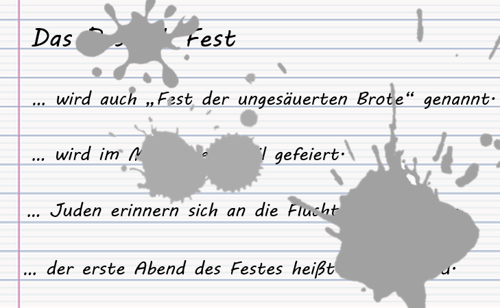 Arbeitsblatt - Klassenarbeit Religion Judentum - Mathematik & Religion